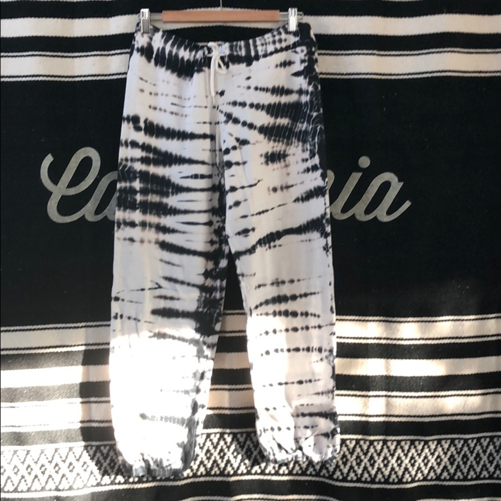 MONROW tie dye drawstring sweatpants